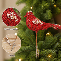 Ornements de Noël à succès : Pigeons scintillants à suspendre pour décorations de sapin de Noël, décoration de maison pour les fêtes, ornement de mariage et de fête