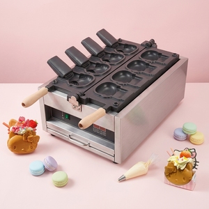 Máquina de Waffles Eléctrica Comercial de Doble Placa con Diseño de <span class=keywords><strong>Hello</strong></span> Kitty, Pantalla Digital, para Tiendas de Postres, Panaderías y Cafeterías, 4 Piezas - Product Image 1