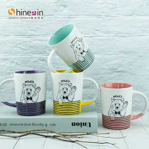 accept custom sublimation with handle portable ceramic mug sakura japanese porcelain teapot with tea cups cute mugs ceramic