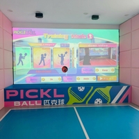 Simulateur de pickleball intérieur toutes situations, machine de jeu de projection de tennis en réalité augmentée, construction métallique pour sites de loisirs commerciaux (1-2 joueurs)