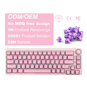 Top Quality 68 keys Pink Wired Mini Teclado Gamer Waterproof Ergonomic RGB Backlit Mechanical Gaming Keyboard