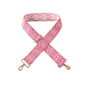 Correa de malla triangular rosa para bolso, diseño elegante, accesorio para bolso de mujer, correa individual de poliéster de 5 cm - Product Image 1
