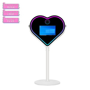 Love Mirror PhotoBooths Coeur Blanc Noir Magic Mirror Photomaton pour mariage - Product Image 1