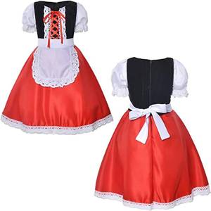 Costume d'Halloween pour enfants, filles, cosplay, adorable dessin animé, petit chaperon rouge, tenue de scène - Product Image 5