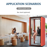 Cabine de Bureau Portable Acoustique Blocage du Bruit pour Appel Téléphonique Isolation Sonore Unipersonnelle
