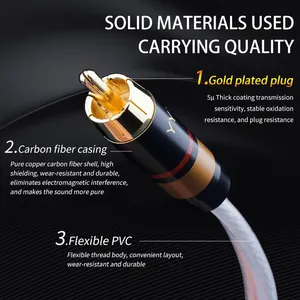 Yytcg G2-JY200 Hi-Fi RCA để Trần Dây loa Cáp 15awg OFC + Đóng hộp OFC âm thanh cáp loa cáp trong tường 2 lõi - Product Image 4