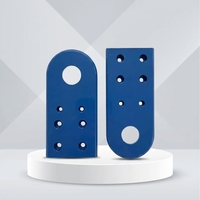 Service de fraisage CNC de haute précision, support en aluminium 6061 anodisé bleu, plaque de montage usinée avec précision, OEM