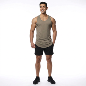 Débardeur de sport pour homme, col rond, anti-rétrécissement, séchage rapide, grande taille, vêtements de sport avec services OEM ODM personnalisés - Product Image 1