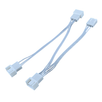 Hub de répartition de ventilateurs 3 voies, connecteur de carte mère simple vers triple connecteur 3 broches 4 broches pour refroidisseurs de processeur avec régulation intelligente de la vitesse