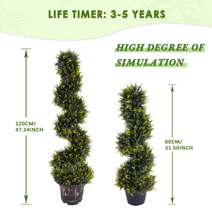 Albero di <span class=keywords><strong>Cipresso</strong></span> a Spirale Artificiale in Vaso, in Plastica Ecologica Resistente ai Raggi UV, per Interni ed Esterni, Giardino, Patio, Paesaggistica - Product Image 2