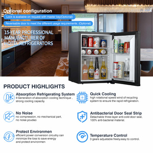 Refrigerador Silencioso de Acero Inoxidable de 30L con Descongelación Automática, Portátil, de Lujo, para Hoteles Boutique y Uso Comercial - Product Image 2