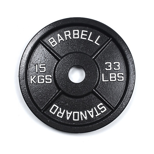 High Quality Cast Iron 10kg Barbell for Bodybuilding Custom Logo Fitness Equipment Standard Plates for Home Gym Fitness Use