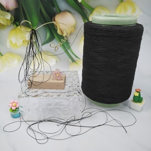 Fil élastique noir en caoutchouc pour tricoter des gants et des chaussettes, fil élastique pour bordures, doux et écologique - Product Image 2