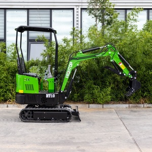 Mini Excavadora hidráulica sobre orugas HT10B de 1,0 toneladas con garantía de 1 año Buen estado Mini bomba de motor de excavadora pequeña - Product Image 3