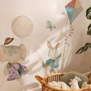 Ballon à Air chaud <span class=keywords><strong>carnaval</strong></span> Animal Illustration Stickers muraux pour enfants chambre pépinière chambre <span class=keywords><strong>maternelle</strong></span> lecture coin fête décor - Product Image 2