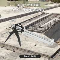Pistola de calafateo manual metálica giratoria 360 grados, herramienta de sellado de silicona que ahorra esfuerzo, grado DIY con soporte para personalización OEM
