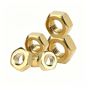 Écrou de blocage hexagonal en laiton entièrement fileté <span class=keywords><strong>à</strong></span> <span class=keywords><strong>gauche</strong></span>, norme nationale, vente en gros - Product Image 1