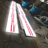 Enseigne lumineuse LED en aluminium ultra-mince avec option de suspension, logo personnalisé, éclairage par le bord en acrylique, publicité lumineuse pour bureau