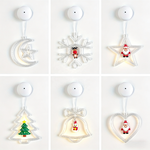 Luces Decorativas de Navidad con Diseño de Santa Claus, Muñeco de Nieve y Copos de Nieve para Ventanas, Paredes Interiores y Balcones, Ideales para Navidad, Halloween y Celebraciones - Product Image 5
