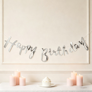 Decoración de Fiesta: Arco Plateado de un Solo Color 'Party Love' de 4M, 6 Piezas, Duradero y Elegante, Pancarta Impresa con Troquelado para Cumpleaños - Product Image 6