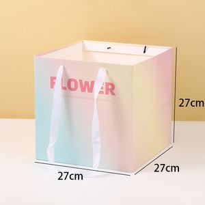 Bolsa de Mano Cuadrada de Nueva Serie para el Día de San Valentín, Pintada a Mano con Óleo sobre Cartón, Ramo de Flores, Bolsa de Regalo, Paquete al por Mayor - Product Image 6