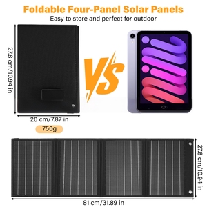 Alecter <b>Solar</b> 40W 22% Efficient Lightweight Waterproof <b>Portable</b> Monocrystalline Silicon Foldable <b>Solar</b> <b>Panel</b> USB - Product Image 2