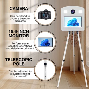 Photomaton multifonctionnel d'intérieur réglable avec écran tactile, appareil photo reflex numérique et imprimante <span class=keywords><strong>DNP</strong></span> pour fêtes et mariages - Product Image 3