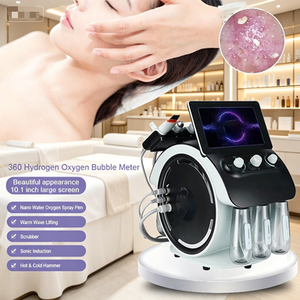 Appareil de nettoyage <span class=keywords><strong>du</strong></span> <span class=keywords><strong>visage</strong></span> à bulles d'hydrogène et d'oxygène 360, dermabrasion, 6 en 1, Hydra Beauty Facial Smart Ice Blue Machine - Product Image 1