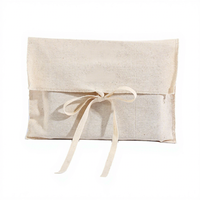 Pochette enveloppe personnalisée avec ruban, écologique, réutilisable, sac à bijoux anti-poussière, emballage cadeau, sac de rangement en toile naturelle