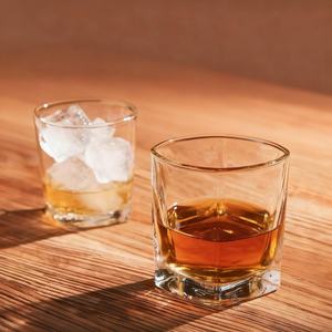 Gelas minum wiski kualitas tinggi gelas kaca bening cangkir minum tebal bagian bawah dipertebal minum persegi <span class=keywords><strong>Shot</strong></span> gelas Logo cetak - Product Image 2
