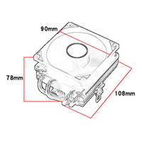 QiuzAim ordinateur X99 carte mère 2011 broches CPU dissipateur thermique 4 caloducs 90mm PWM ARGB ventilateur bureau X79 brillant E5 silencieux
