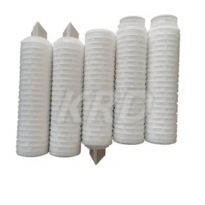 water treatment filter 10" PP folding flat water filter Supply 0.1 micron Nylon pleated high flow water filter cartridge