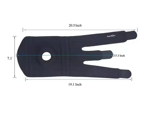 Genouillères ajustables en néoprène pour le sport, bande élastique unisexe pour le fitness, bande de protection respirante et support - Product Image 2