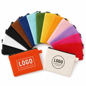 Customize Logo Embroidery Blank Canvas Makeup <b>Bags</b> Cosmetic <b>Bag</b> Custom Size Color Cotton Canvas Make Up <b>Bag</b> - Product Image 2