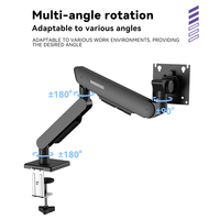 Bras de moniteur unique ergonomique de haute qualité 17-32 pouces ressort mécanique support réglable gestion des câbles propres