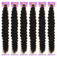 Extensions de cheveux en fibre ignifuge de 30 pouces, vague profonde, torsadées, tissage simple pour tresses au crochet, vente en gros