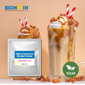 Poudre de caramel riche et authentique SIGNWIN, saveur sucrée et salée, emballage en sachet aluminium pour la préparation de frappés. - Product Image 1