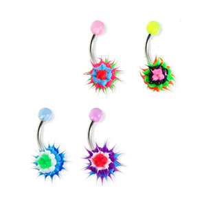 <span class=keywords><strong>Silicone</strong></span> Spike Ball <span class=keywords><strong>Nombril</strong></span> Anneau Multi Couleur Koosh Ball <span class=keywords><strong>Nombril</strong></span> <span class=keywords><strong>Piercing</strong></span> Bijoux Mode Corps Bijoux En Gros - Product Image 5