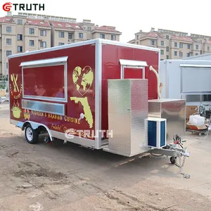 真相烧烤玉米卷摊车可拆卸红色移动餐车热狗售货拖车