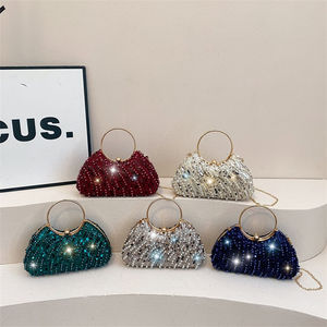 2026 New Fashion Purse Party Wedding Women Evening Bag Chain Shoulder Messenger Bag Flower <b>Clip</b> Designer Handbag for women - Product Image 4