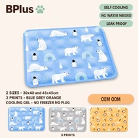 Tapis rafraîchissant pour animaux de compagnie à injection de gel 30x40cm 600g Motifs bleu, gris, orange Soulagement de la chaleur estivale MOQ 50 Marque privée Commande de 500 Expédition en 30 jours