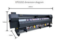 Impresora de inyección de tinta ecosolvente EPSON I3200 de 3.2m con 2 cabezales para impresión de pancartas flexibles para publicidad exterior
