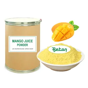 Poudre de jus de saveur de fruit mûrie par éthylène de mangue lyophilisée par matière première organique naturelle en vrac