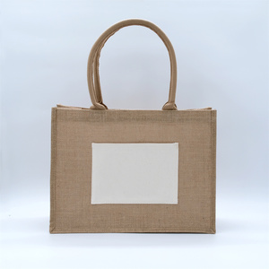 New Design Natural Reusable Custom Large Capacity <strong>Jute</strong> <strong>Bag</strong> Shopping <strong>Bags</strong> Plain <strong>Jute</strong> <strong>Tote</strong> <strong>Bag</strong> <strong>Wholesale</strong> for Gifts logo Woman - Product Image 2