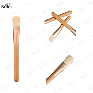 Haute qualité manche en bois naturel masque facial masque facial applicateur <span class=keywords><strong>brosse</strong></span> fond de teint unique <span class=keywords><strong>brosse</strong></span> liquide pour masque d'argile - Product Image 4