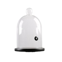 Cloche en verre borosilicate de haute qualité, cloche à fumer, dôme avec base pour cocktails ou cuisine artistique