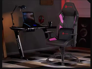 Chaise de direction ergonomique pivotante inclinable confortable personnalisable en cuir PU, chaise de jeu extensible, chaise de jeu <span class=keywords><strong>gamer</strong></span>, cadre en métal - Product Image 5