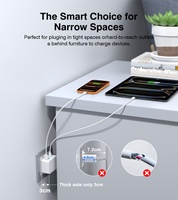 Chargeur rapide HNT GaN 3A2C, chargeur 5 ports, PD3.0 20W Power Delivery Mini chargeur compact, chargeur mural USB, 2 ports Type C à charge rapide