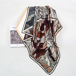 ผ้าคลุมไหล่ไหมมัลเบอร์รี่ลายใบไม้แบบคลาสสิกหรูหรา ผ้าไหมผสมขนสัตว์ 90 ซม. ผ้าพันคอสี่เหลี่ยมขนาดใหญ่สองด้าน สำหรับผู้หญิง ฤดูใบไม้ร่วง ฤดูหนาว อุ่นสบาย - Product Image 4