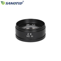 Objectif SANQTID TD-Lens 0.3X 0.5X 0.7X 0.75X 1.5X 2X 0.62X pour microscope monoculaire à zoom, autofocus, IP55, noir, portée de travail 165 mm